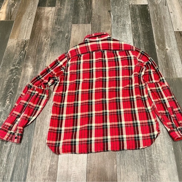 Ralph Lauren Polo Country Mens vintage XL Flannel Button Cotton Shirt plaid red - Picture 12 of 12
